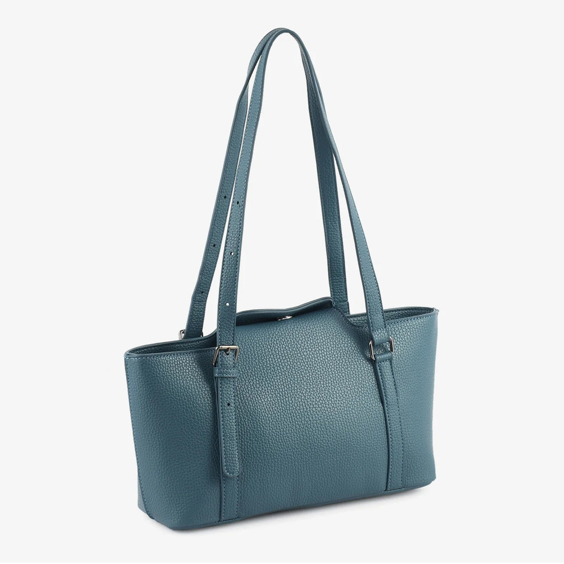 Blue Structured Shoulder Bag