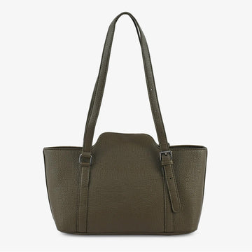 Green Structured Shoulder Bag