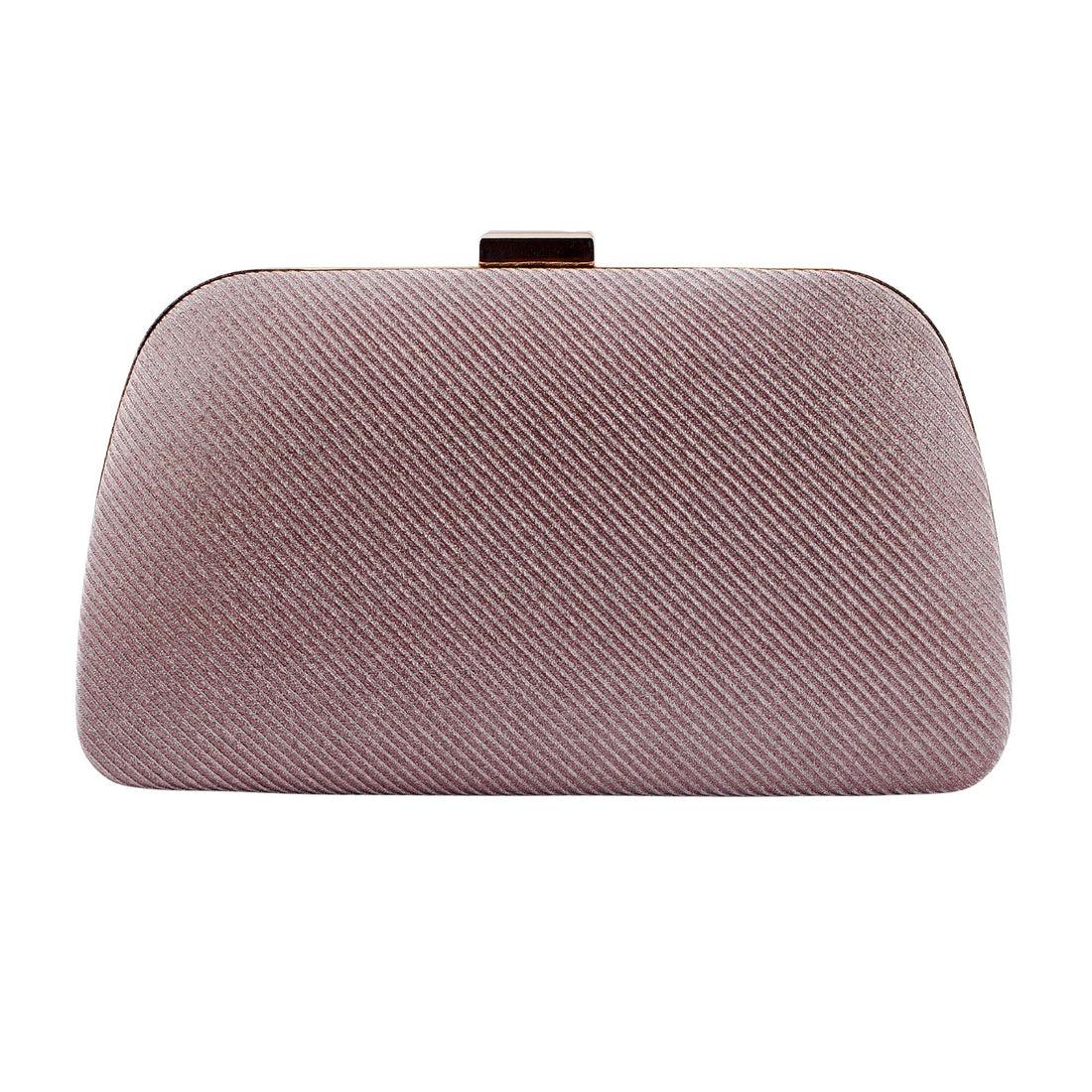 Peach Clutch Bag with Detachable Chain Strap