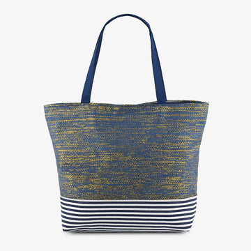 Navy Blue Weave Everyday Tote