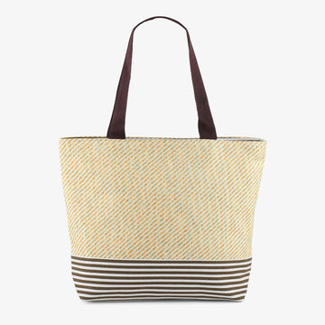 Beige Weave Everyday Tote