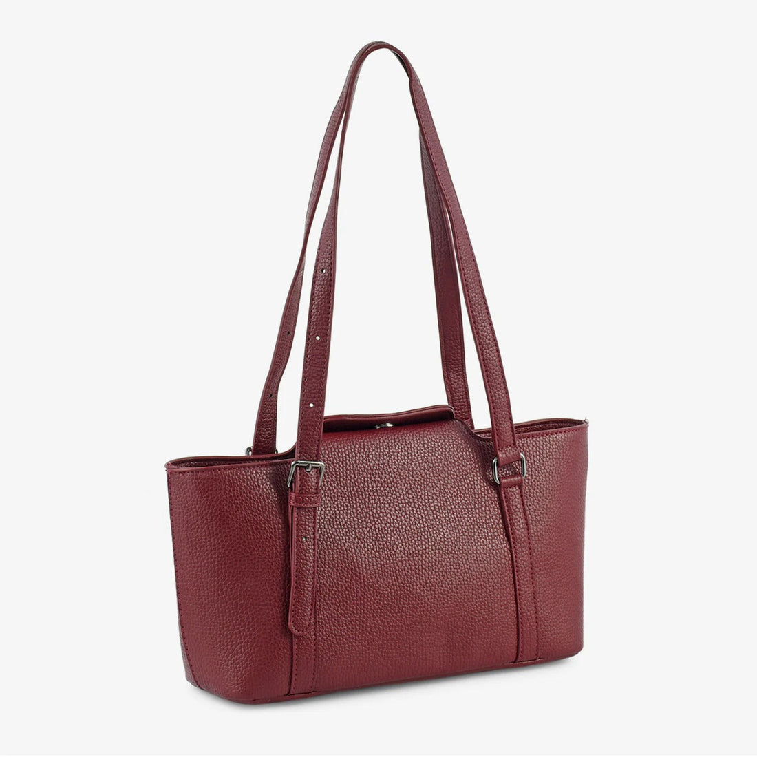 Red Structured Shoulder Bag