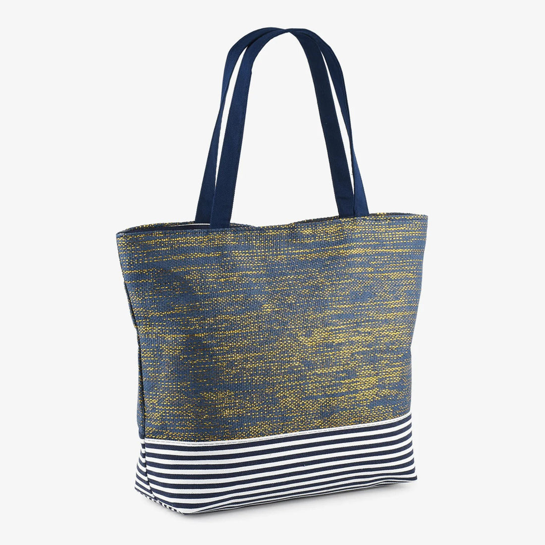 Navy Blue Weave Everyday Tote